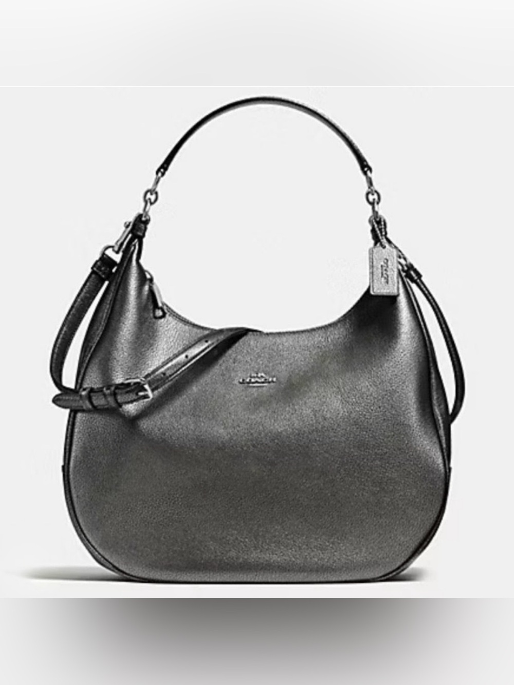Coach | Harley Hobo | Gun Metal Metallic Gray | VGC